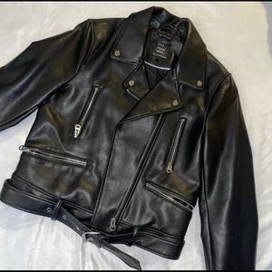 Black leather jacket